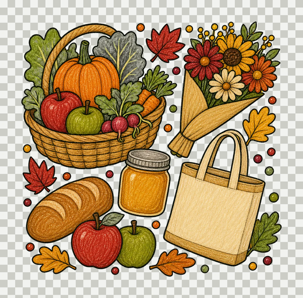 fall farmers market 04 cozy crayon sublimation instant shirt transparency and detail preview thumbnail