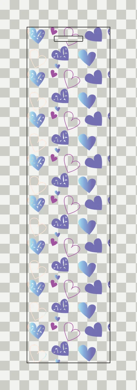 Striped Vertical Hearts Pattern black white monochrome repeat transparency and detail preview thumbnail