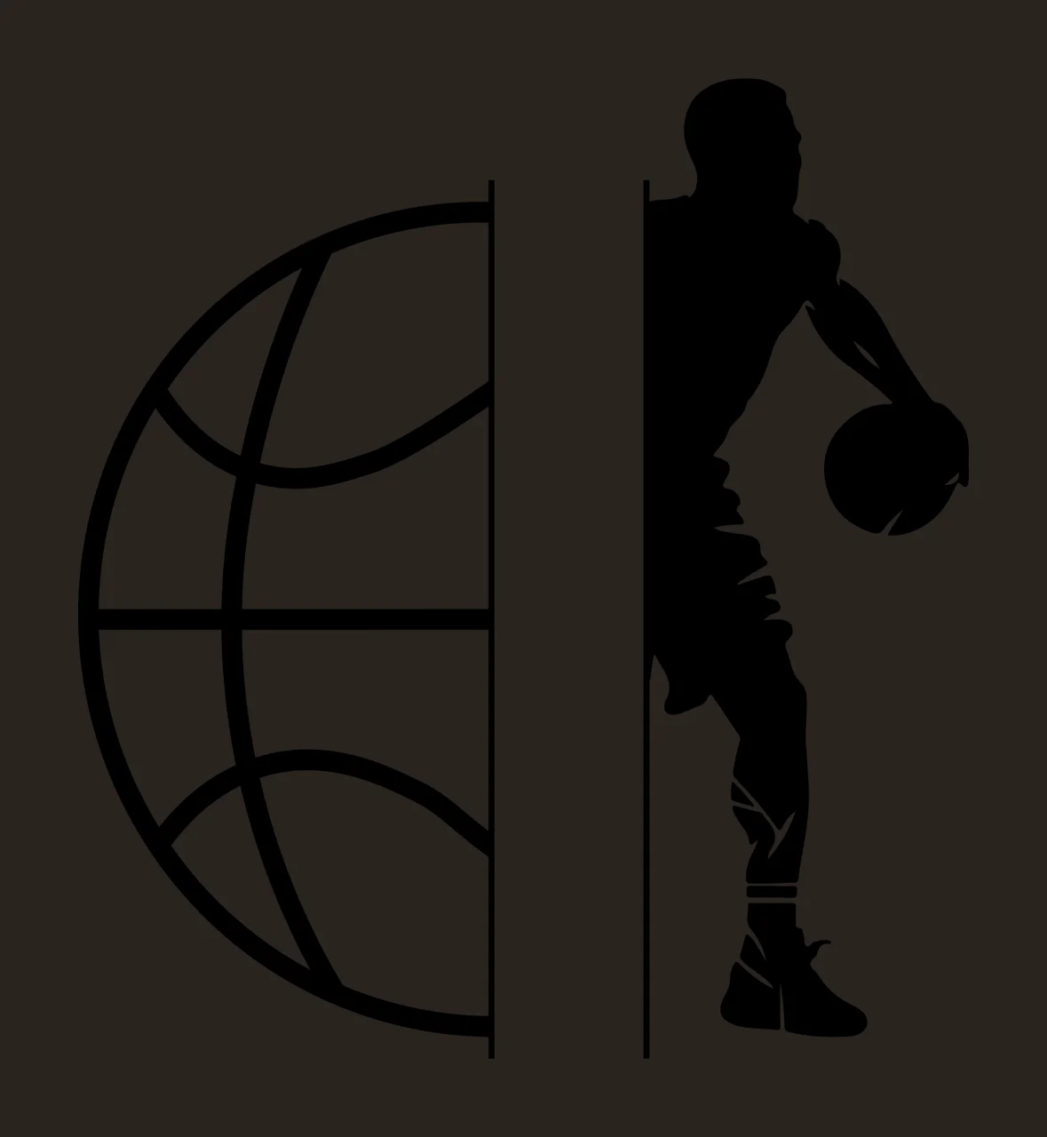 Can Glass Wrap Silhouette Basketball Player And Globe contrast preview thumbnail