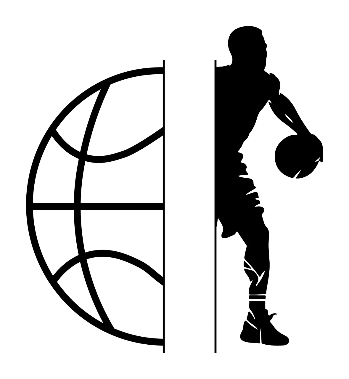 Can Glass Wrap Silhouette Basketball Player And Globe