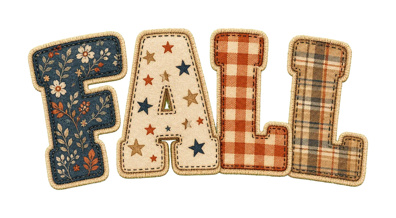Flannel Fall Letters Word Quote Fall Shirt Variation B