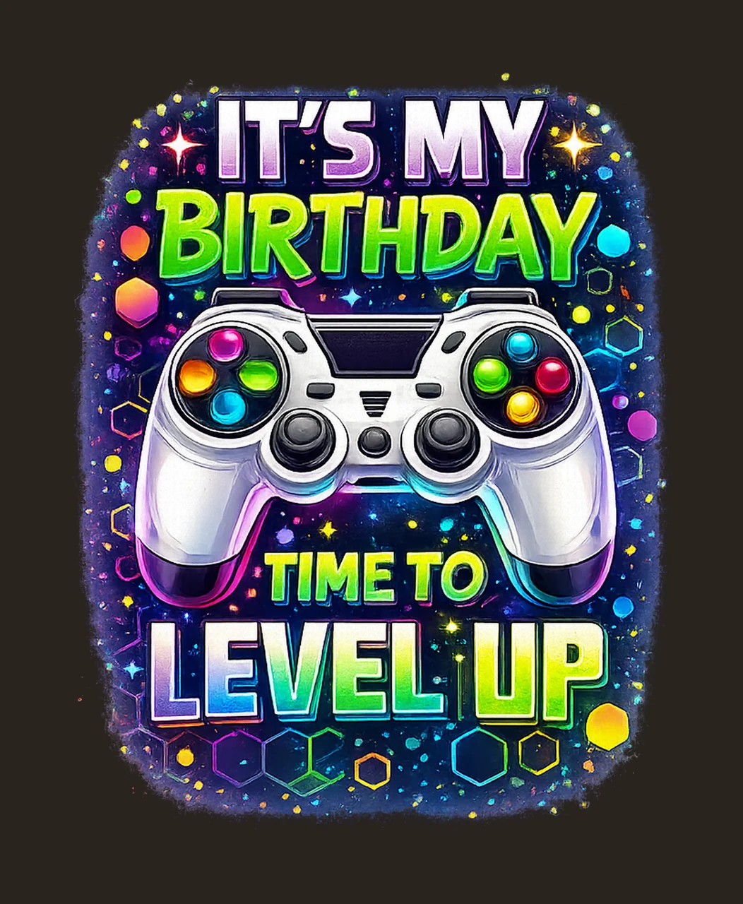 Its My Birthday Boy Time to Level Up Gamer Birthday Shirt contrast preview thumbnail