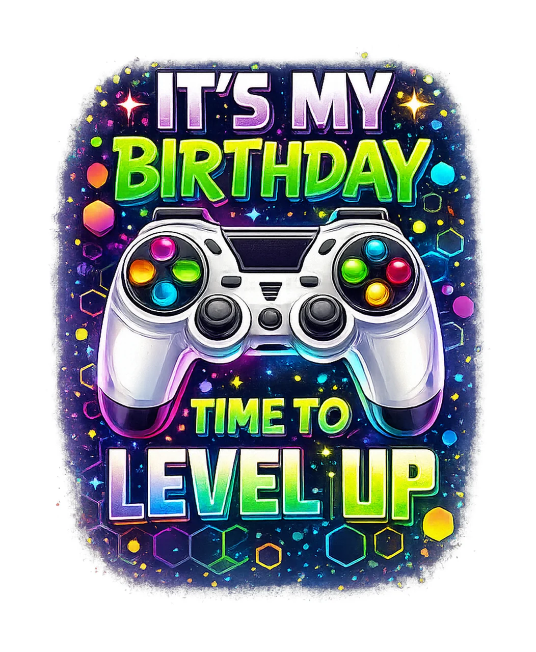 Its My Birthday Boy Time to Level Up Gamer Birthday Shirt