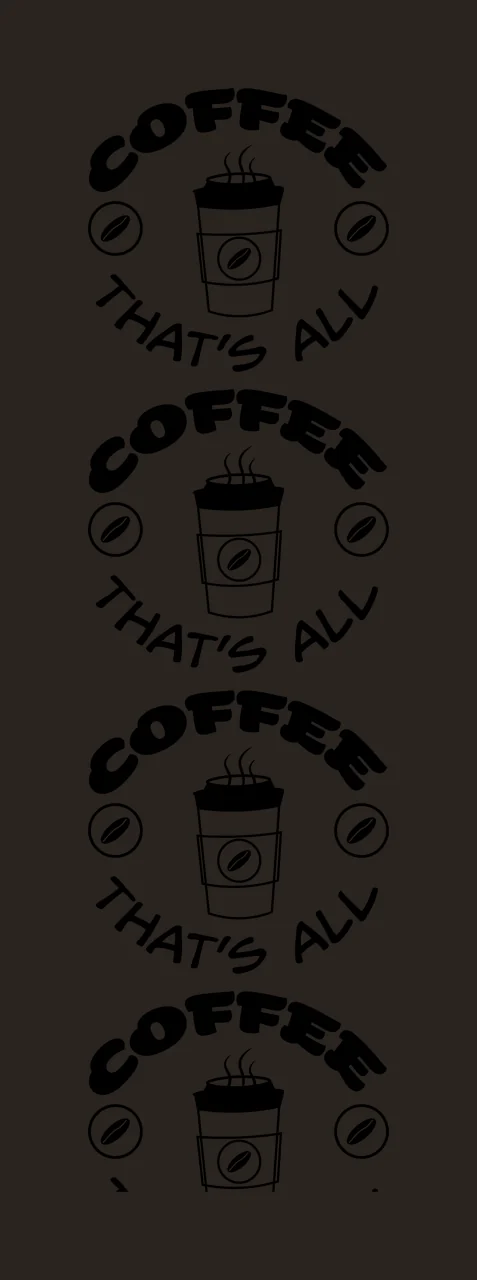 Coffee Repeat Graphic cup steam beans black white repeating contrast preview thumbnail
