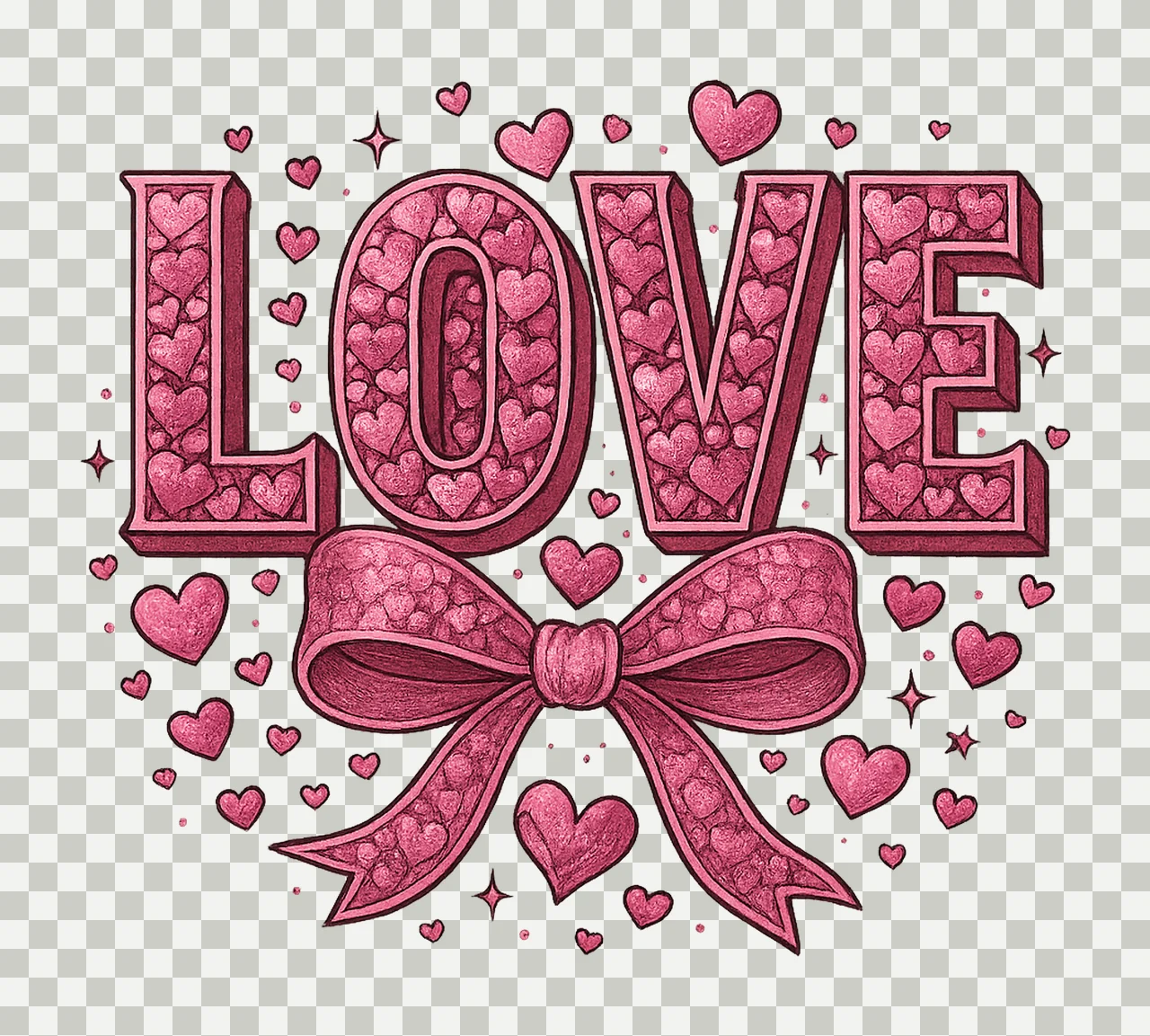 Valentine XOXO Coquette Sparkly Glitter Valentines Day Shirt transparency and detail preview thumbnail