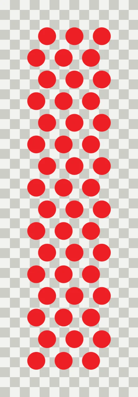 Polka dots Illustration with red circles, polka dot pattern, vertical strip and white background transparency and detail preview thumbnail