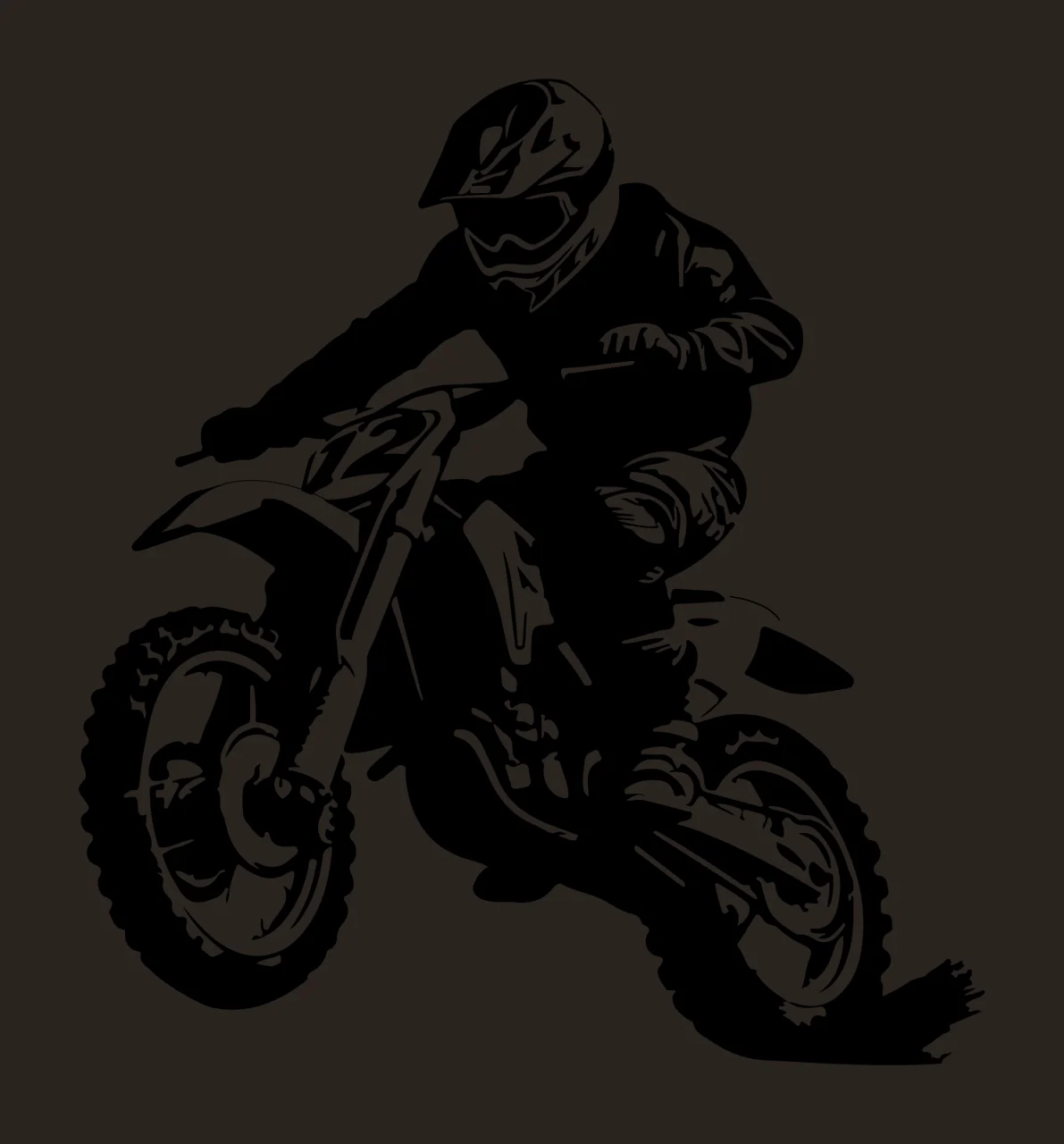 Motocross 12 Rider Jumping Dirt Bike motorcycle helmet goggles contrast preview thumbnail