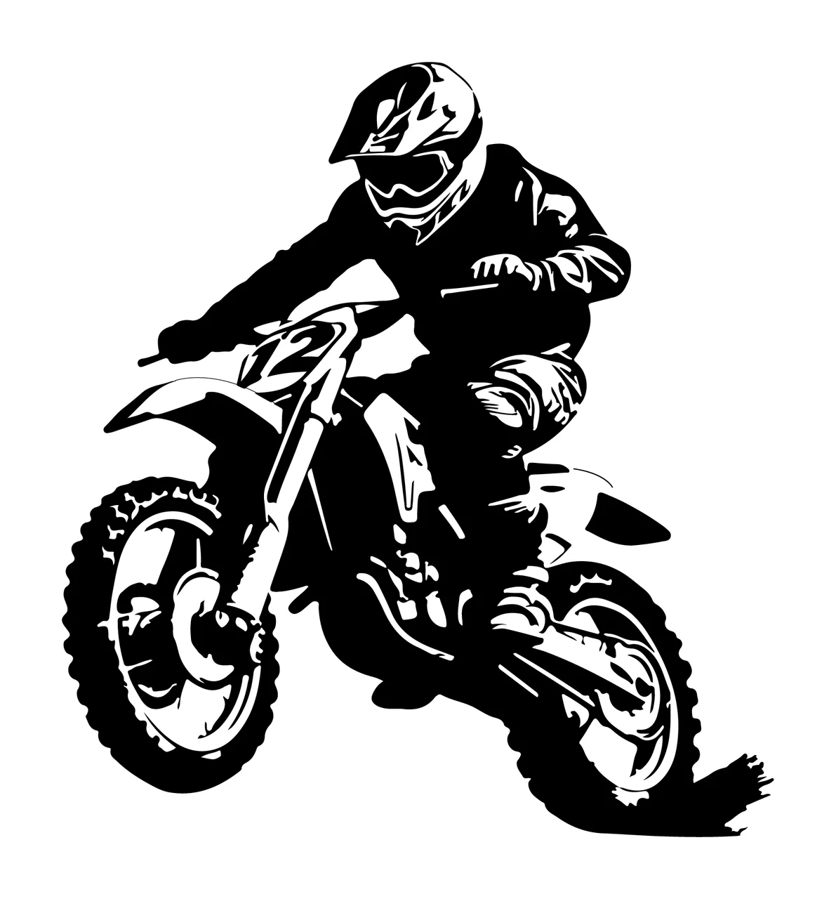 Motocross 12 Rider Jumping Dirt Bike motorcycle helmet goggles
