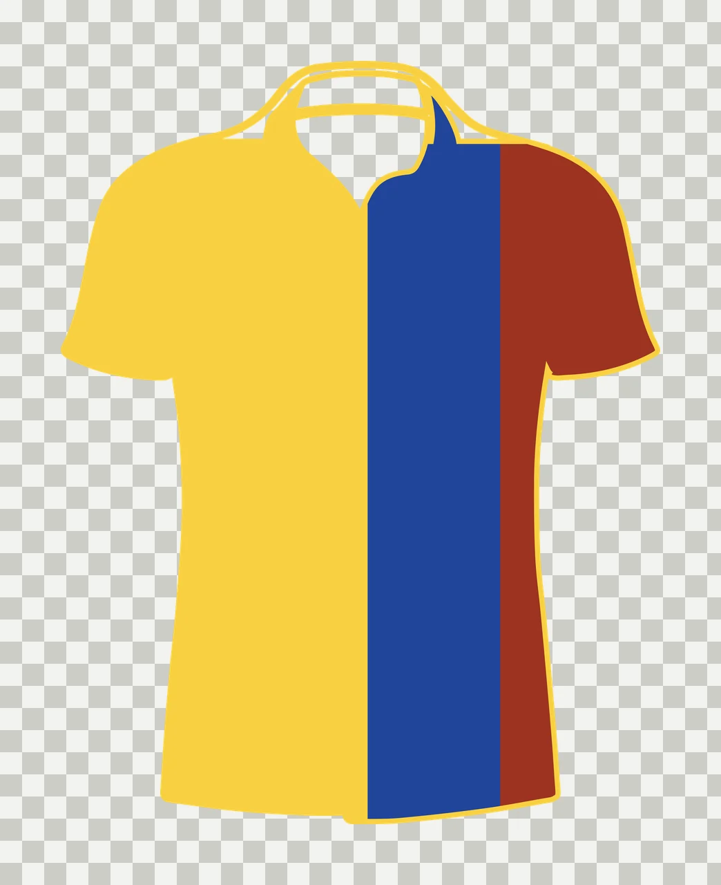 Solid Polo Shirt Silhouette Front View collar sleeves minimalist transparency and detail preview thumbnail