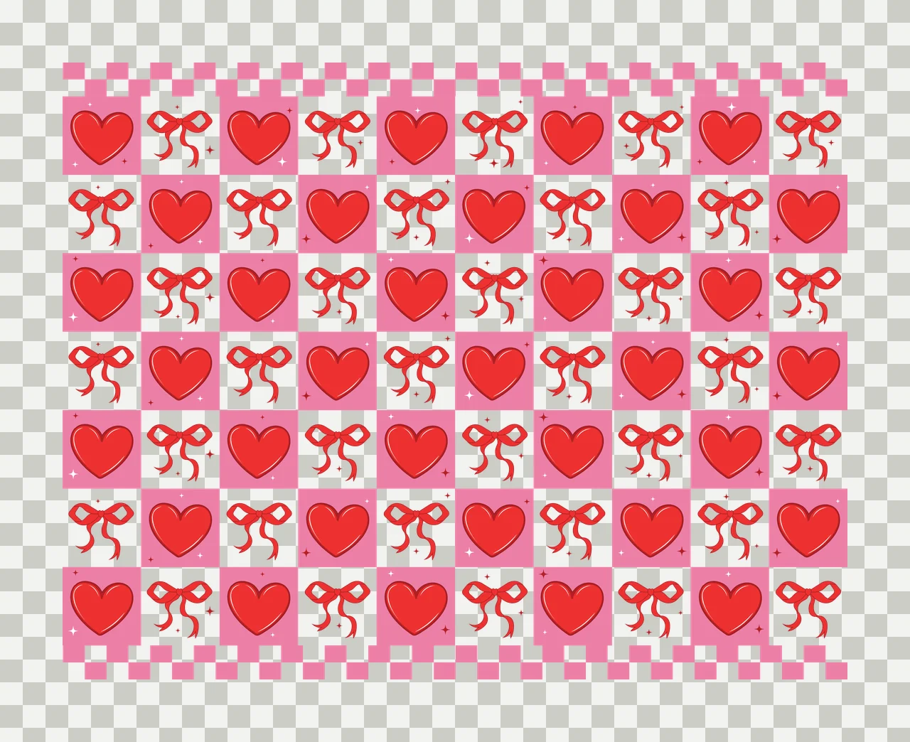 Bow Checkered Pattern Black White bows and checkerboard grid transparency and detail preview thumbnail