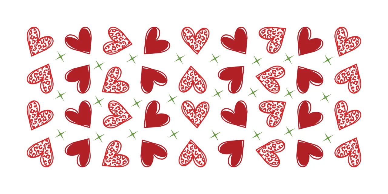 Hearts Can Glass Wrap Pattern Of And Stars leopard print black