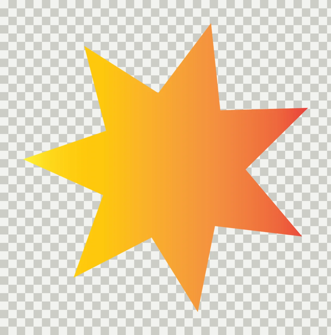 Flat Black Silhouette Of A Symmetrical Eight Pointed star points transparency and detail preview thumbnail