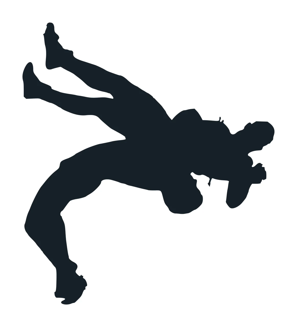 Can Glass Wrap Grappling Figures With Silhouette