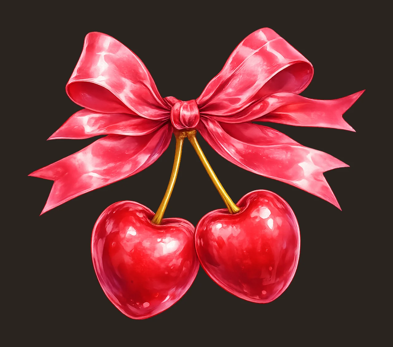 Coquette cherries bow princesscore design vintage coquette contrast preview thumbnail