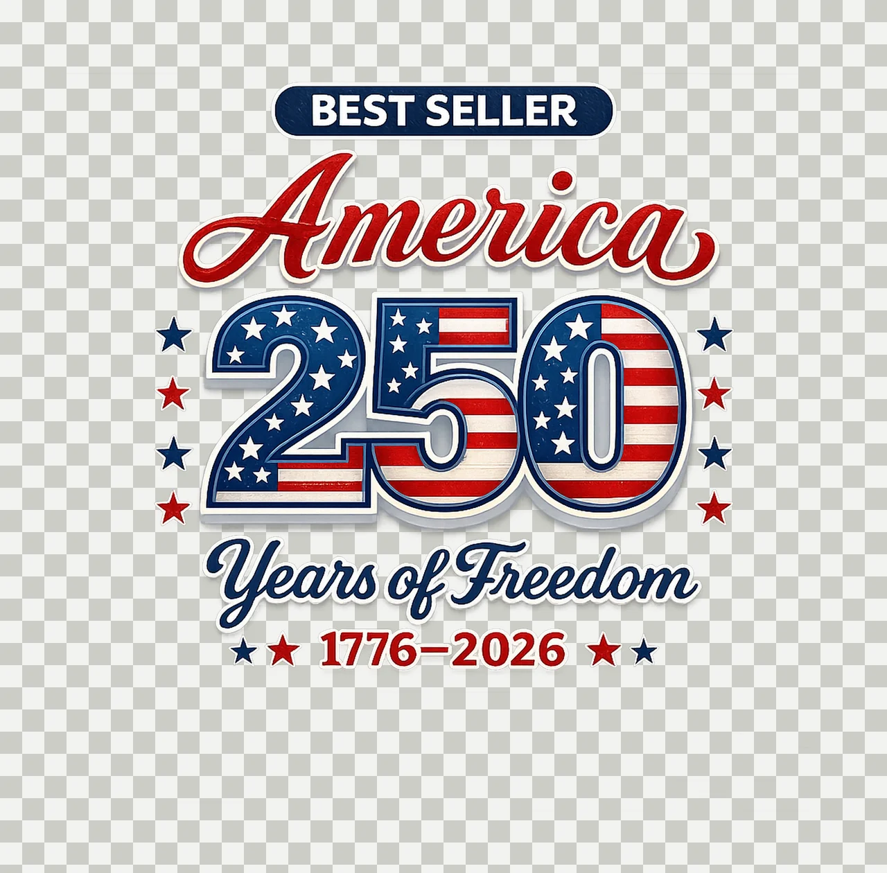 USA 250th Anniversary America 250 Sublimation Design 4th of transparency and detail preview thumbnail