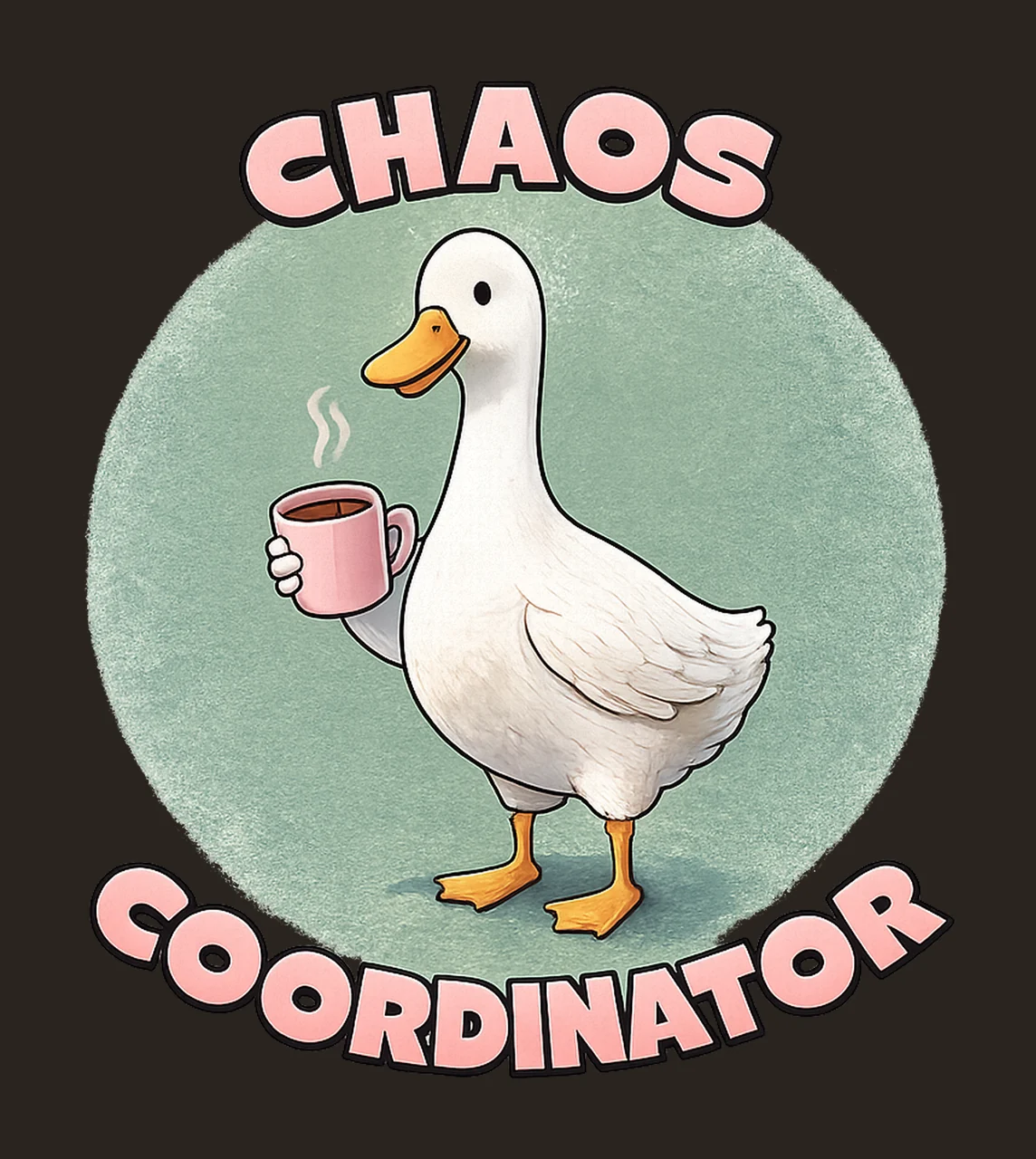 Chaos Coordinator Cute Goose Design Funny Sublimation Preppy contrast preview thumbnail