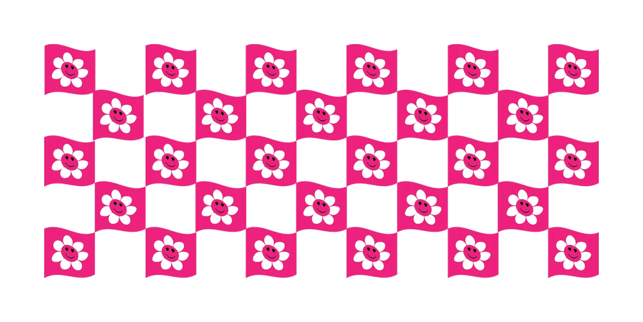 Can Glass Wrap Checkerboard Pattern Banner In Black squares