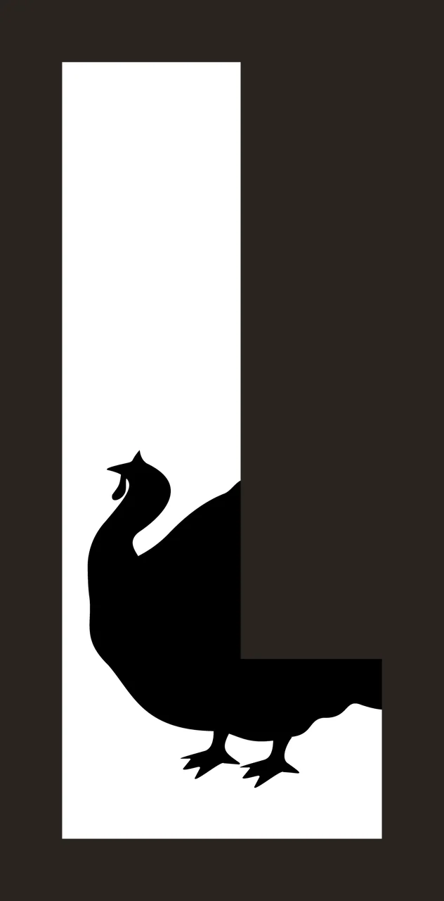 Can Glass Wrap L Black Silhouette Bird Letter contrast preview thumbnail