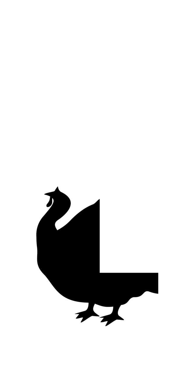 Can Glass Wrap L Black Silhouette Bird Letter