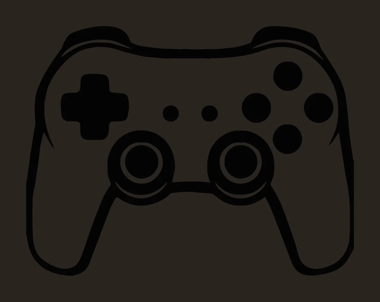 Video Game Controller Icon Design display buttons joysticks contrast preview thumbnail