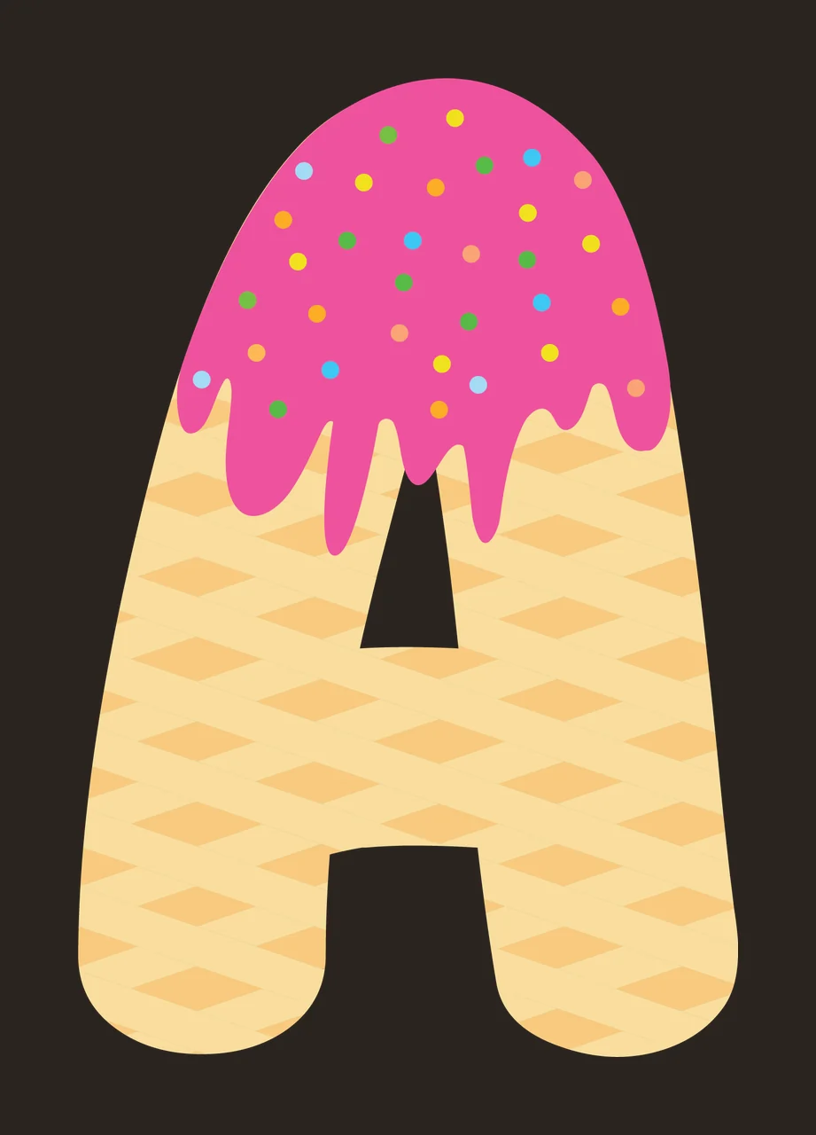 Ice Cream Font Character 36 scalable logo design icon contrast preview thumbnail