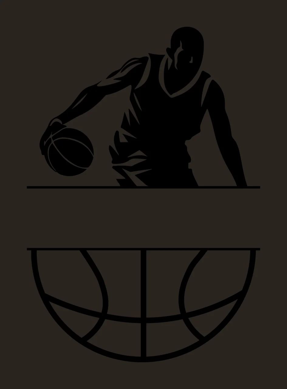 Can Glass Wrap Basketball Player With Split Globe contrast preview thumbnail