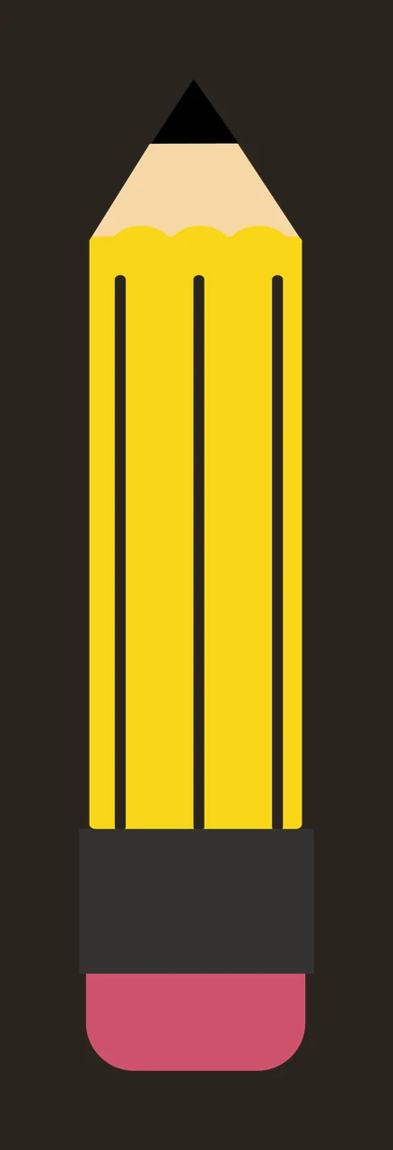 School Yellow Pencil With Pink Eraser contrast preview thumbnail