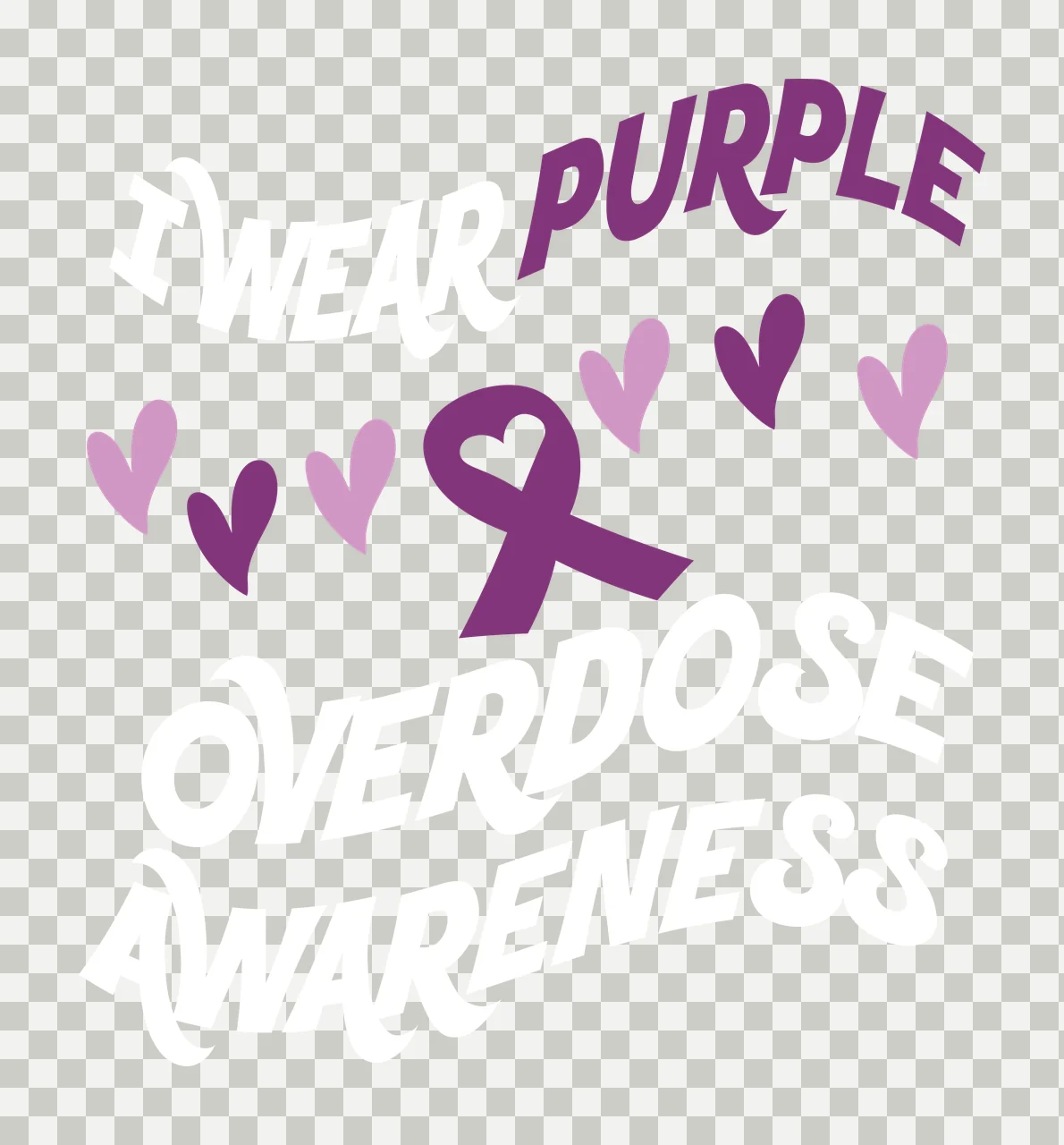 Overdose Cancer awareness ribbon survivor hope support campaign transparency and detail preview thumbnail