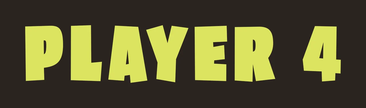 Player 4 Text Bold Font black white lettering sans serif label contrast preview thumbnail