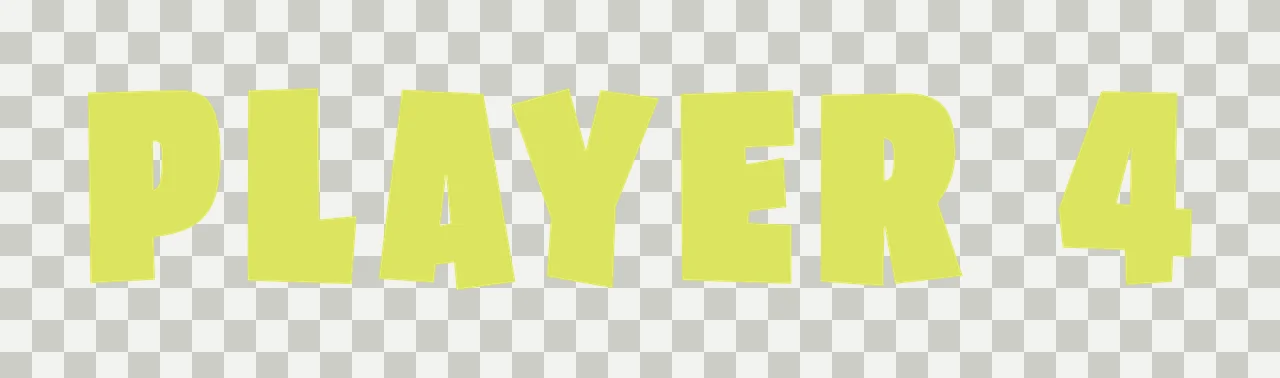 Player 4 Text Bold Font black white lettering sans serif label transparency and detail preview thumbnail