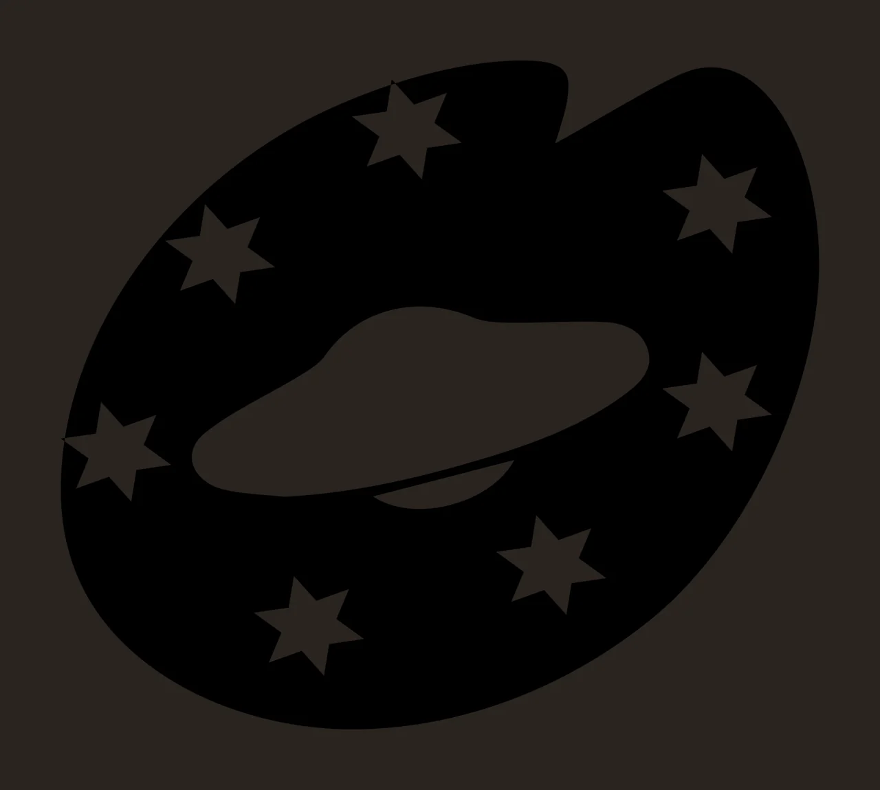 Space Oval Palette Encircling A Flying Saucer contrast preview thumbnail