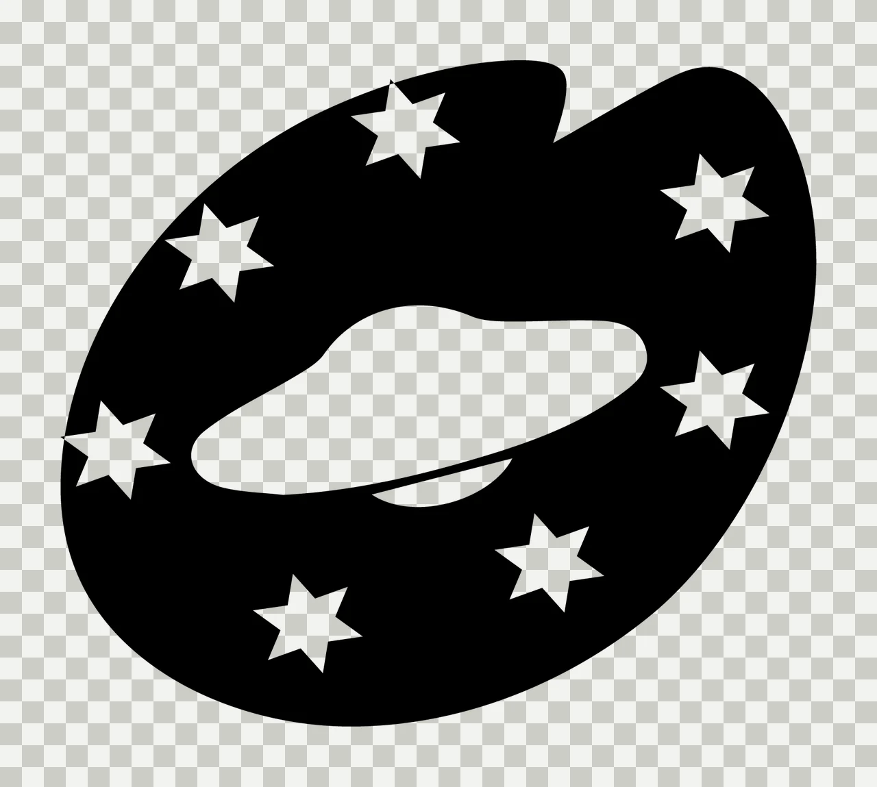 Space Oval Palette Encircling A Flying Saucer transparency and detail preview thumbnail