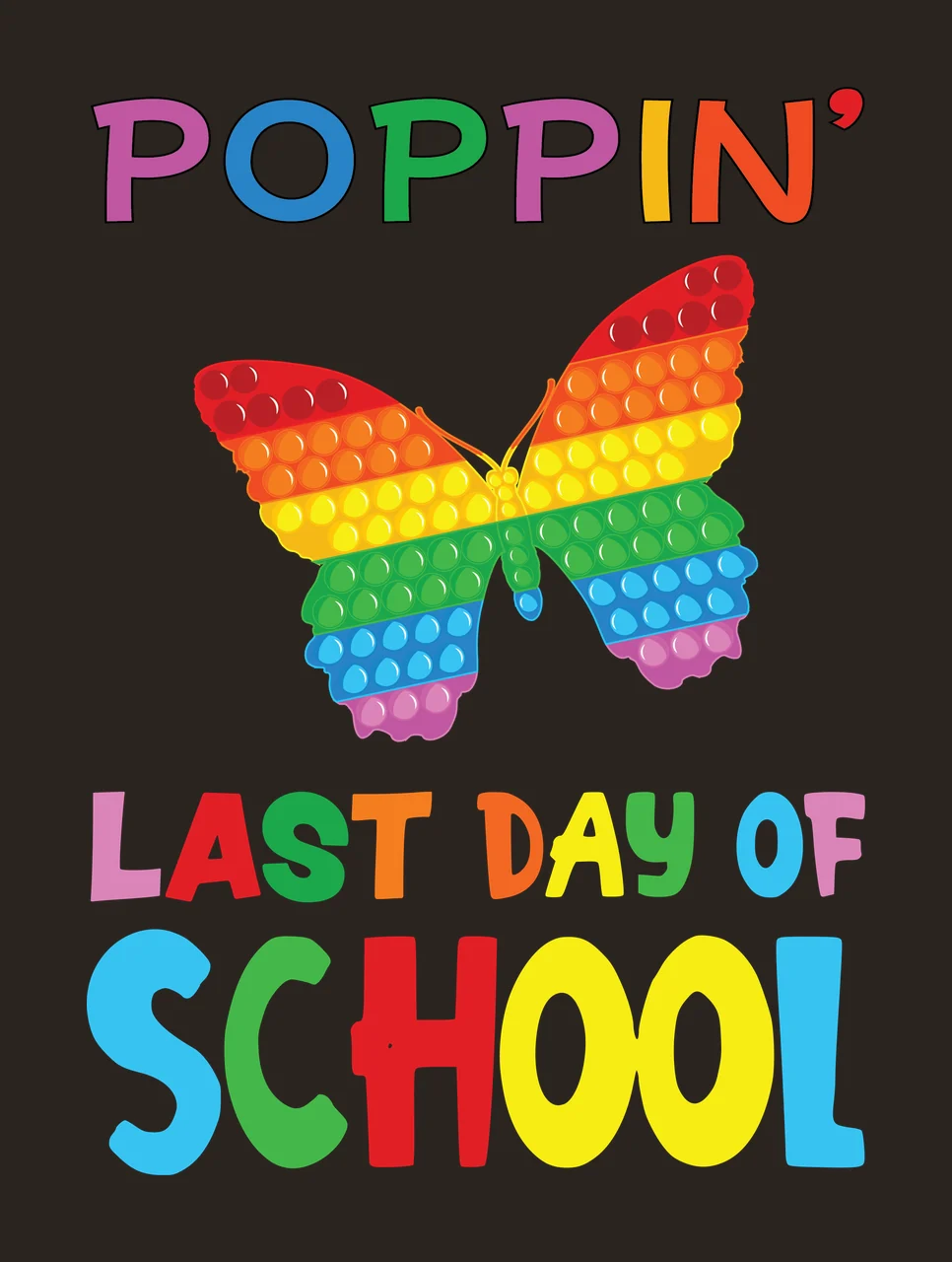 Last Of School Butterfly silhouette black white typography contrast preview thumbnail