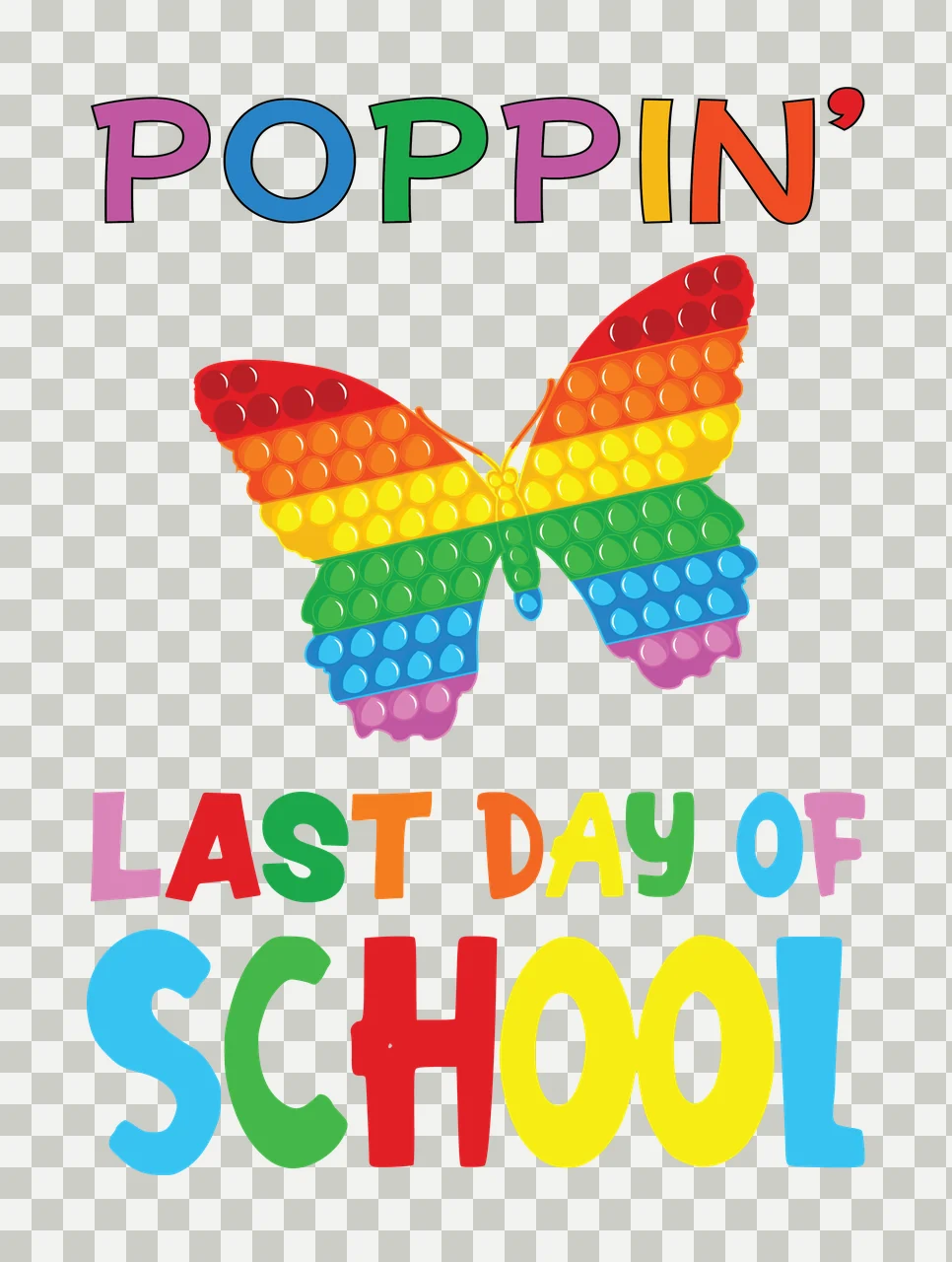 Last Of School Butterfly silhouette black white typography transparency and detail preview thumbnail