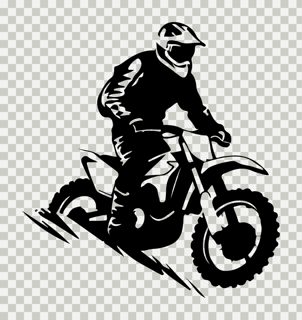 Can Glass Wrap Motocross Rider Jumping With Motorcycle transparency and detail preview thumbnail
