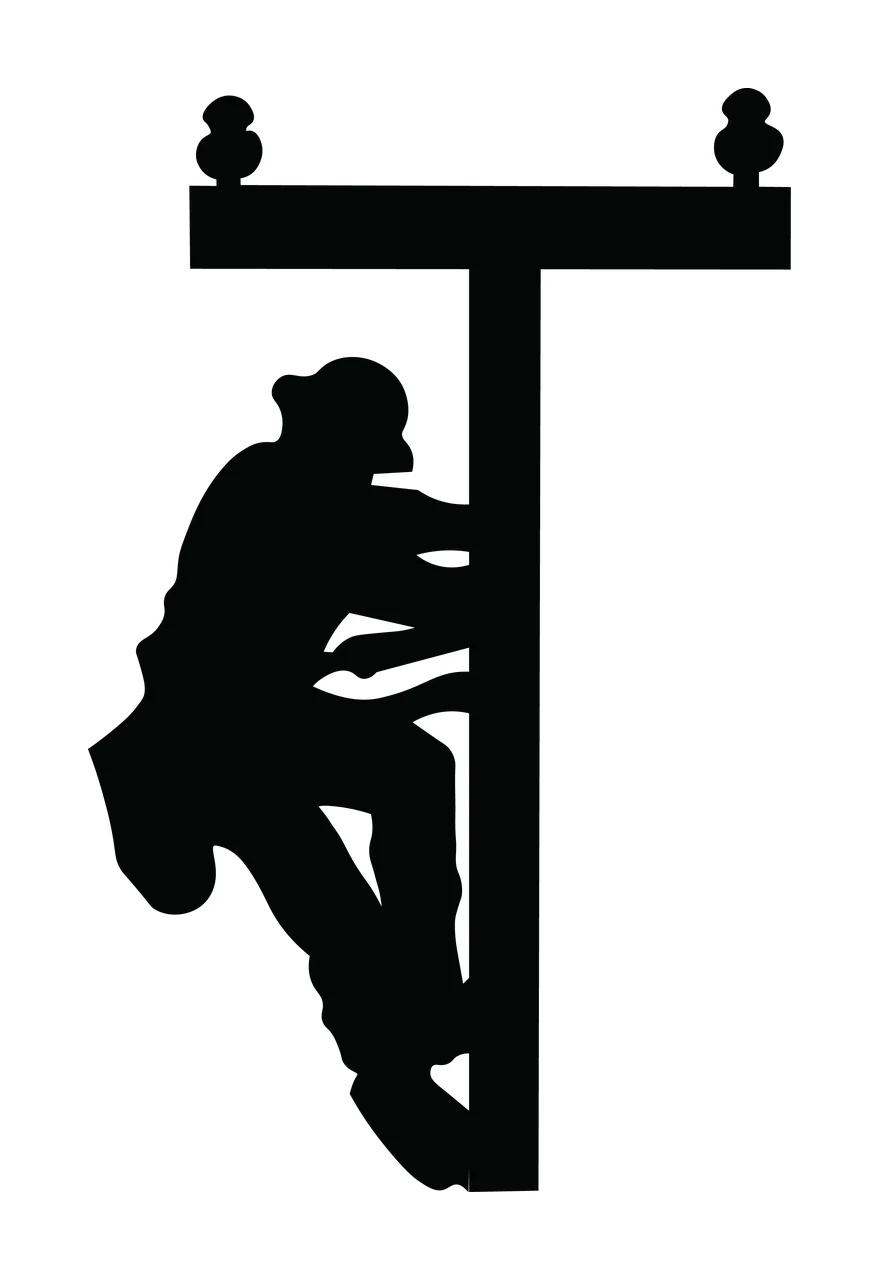 Lineman Monogram Character 01 scalable logo design icon