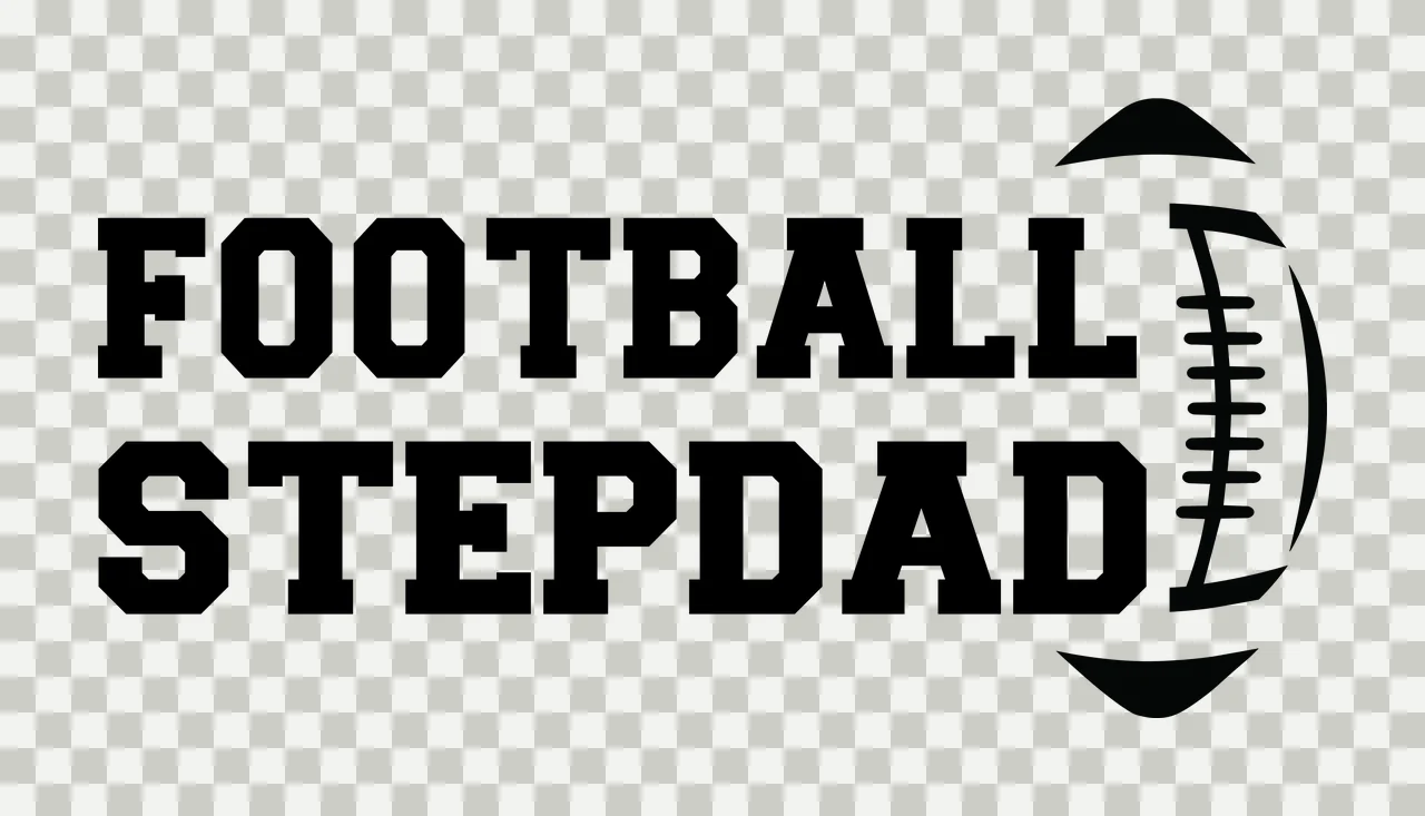 Football Stepdad Text Combined With A Stylized Graphic bold font transparency and detail preview thumbnail