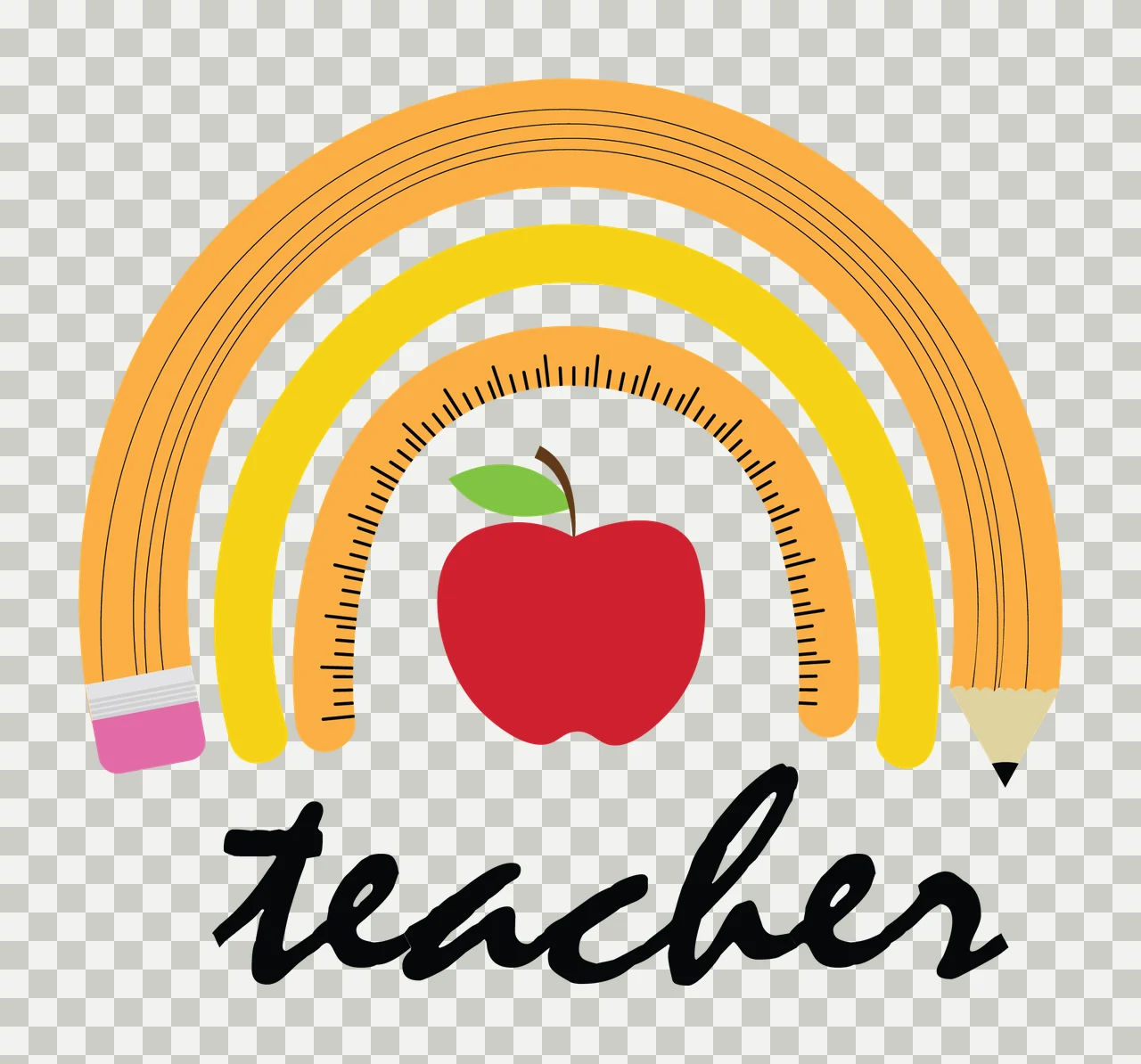 Teacher Rainbow teaching educator classroom school transparency and detail preview thumbnail