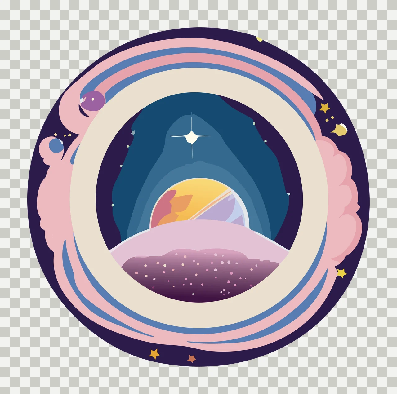 Black Circle On White minimalist shape geometry solid 24 F16 space big transparency and detail preview thumbnail
