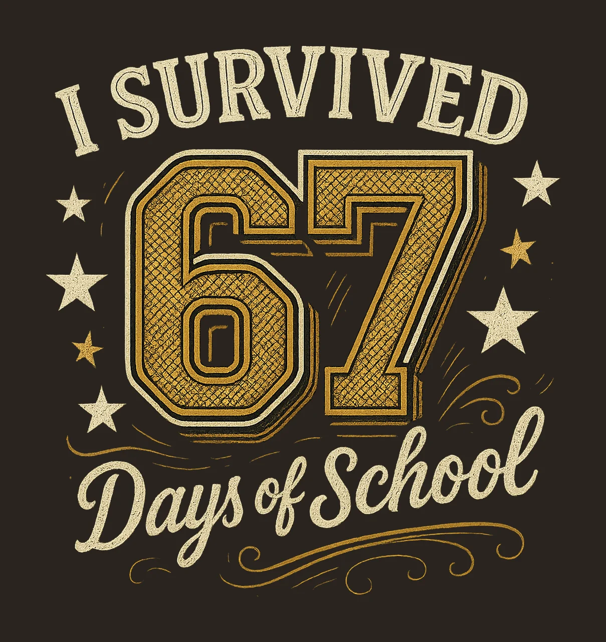 Funny 67 Days of School Survived Shirt Design Trending contrast preview thumbnail