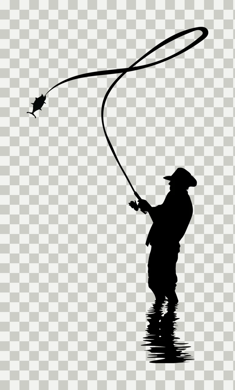 Can Glass Wrap Fisherman Fishing With Man transparency and detail preview thumbnail