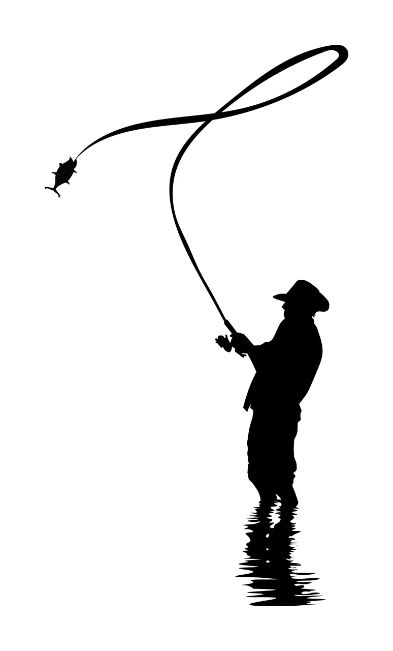 Can Glass Wrap Fisherman Fishing With Man