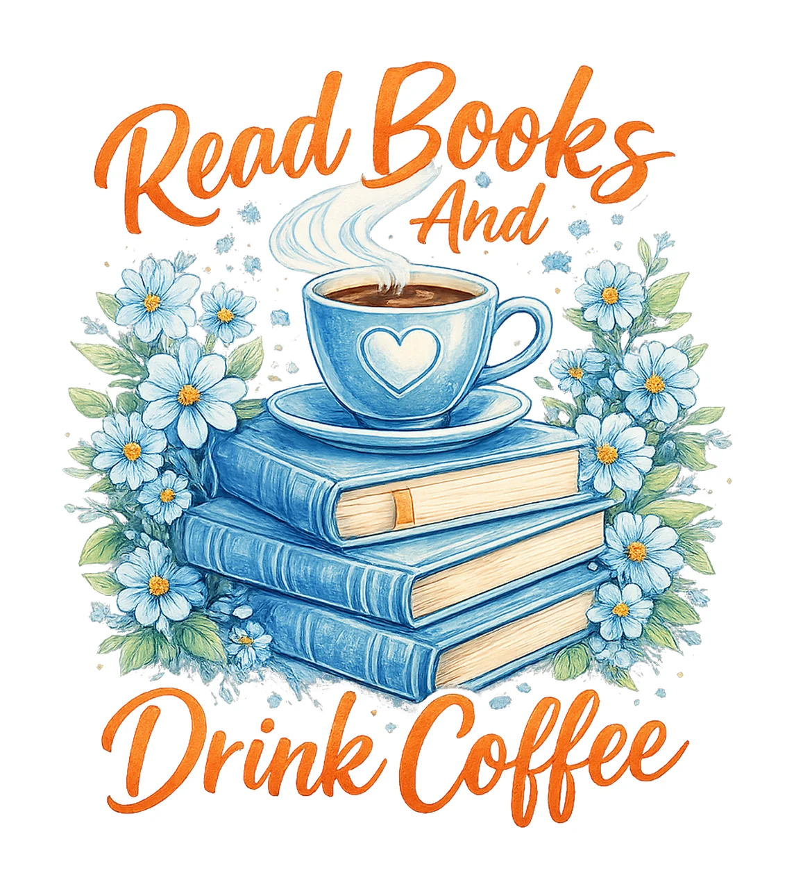 Book Club Books and Coffee Tee Book Lover Bookworm Design