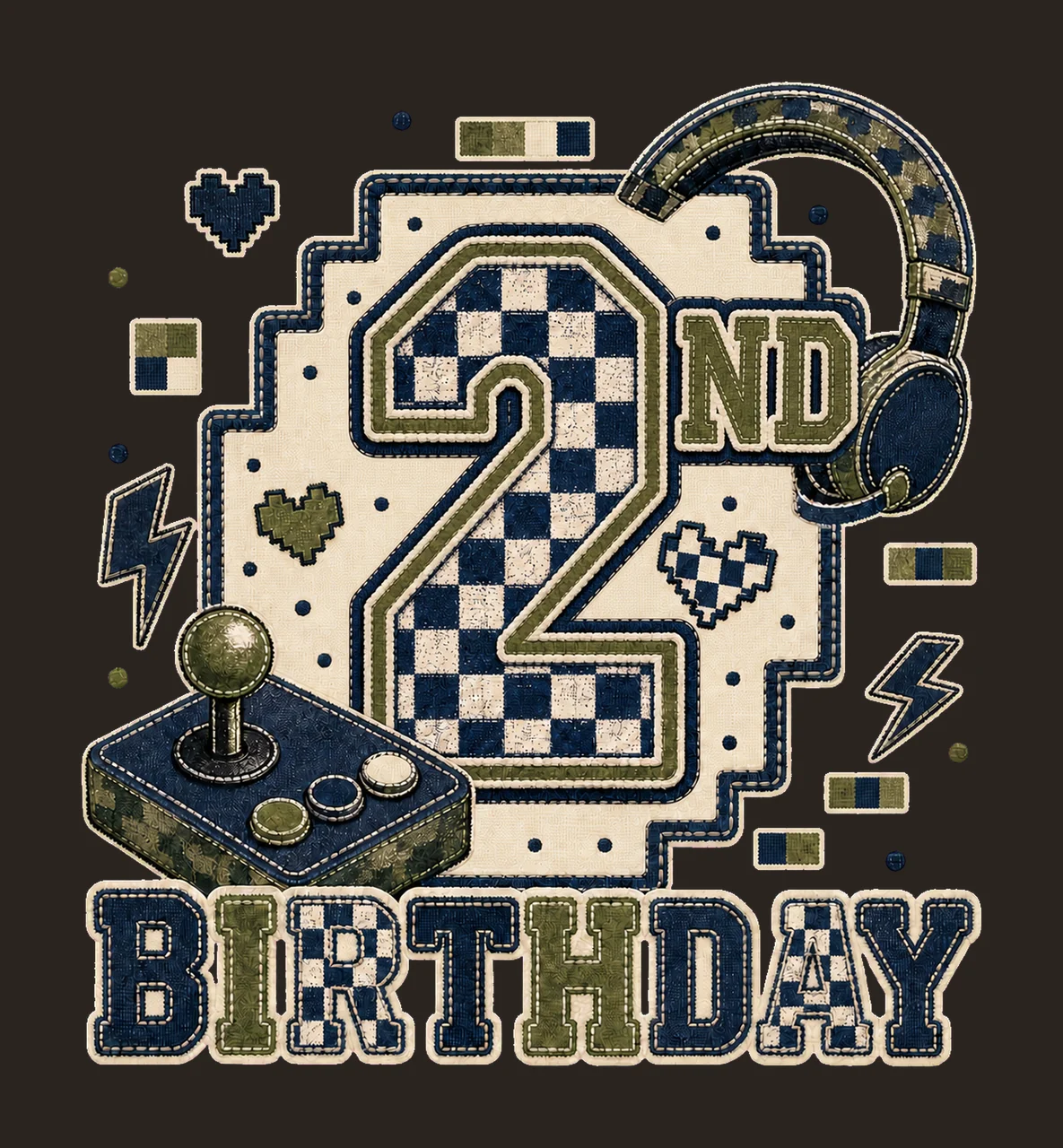 Star Camo Gamer Birthday sublimation instant Variation C contrast preview thumbnail