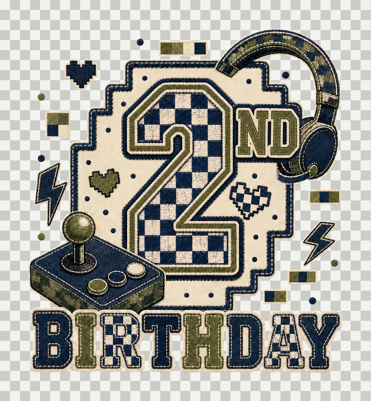 Star Camo Gamer Birthday sublimation instant Variation C transparency and detail preview thumbnail