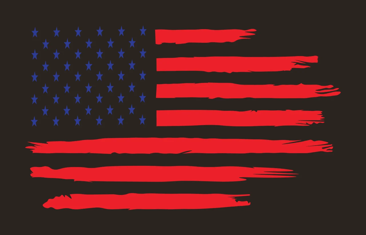 Can Glass Wrap Flag Depicting With Stars contrast preview thumbnail
