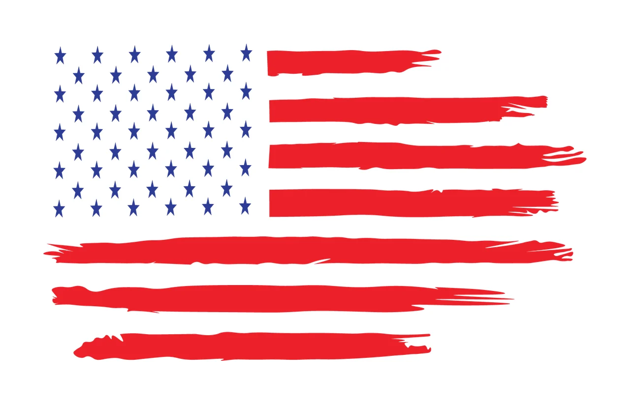 Can Glass Wrap Flag Depicting With Stars