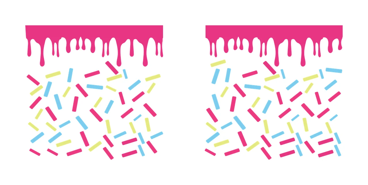 Can Glass Wrap Dripping Liquid Frames With Sprinkles border