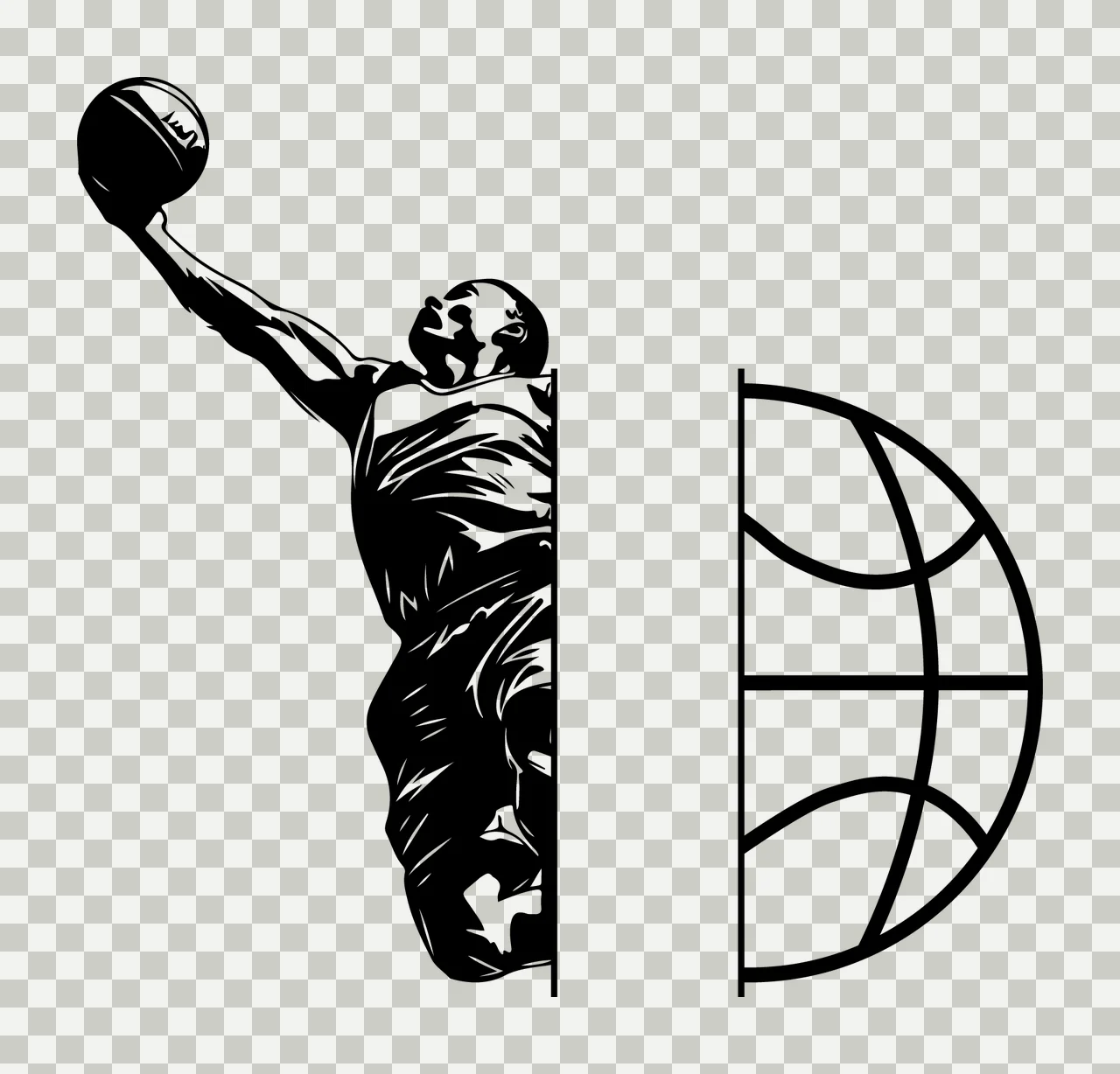 Can Glass Wrap Basketball Player And Shooting transparency and detail preview thumbnail