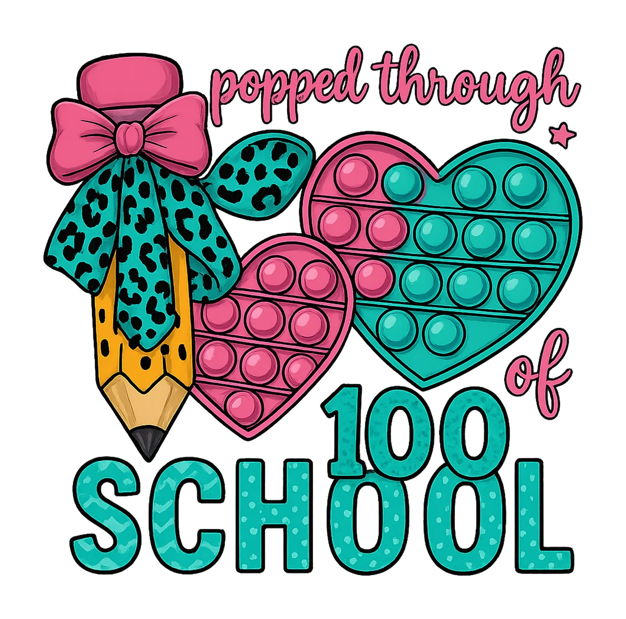 Popped Through 100 Days Of School 100 Days Poppin Design